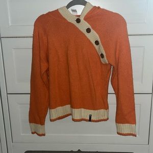 Orange Burton Sweater w/ Hood